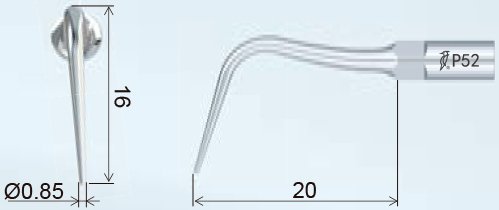 Размеры наконечника для скалера